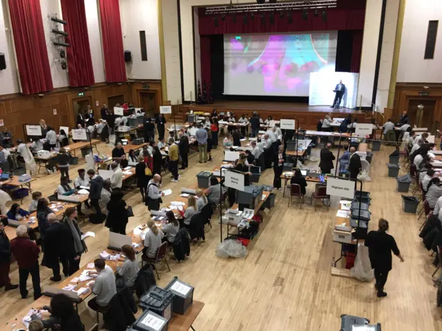 Walthamstow Town Hall at 2318 that all ballot boxes have arrived
