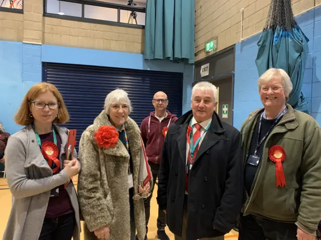 Labour supporters at the Stroud count