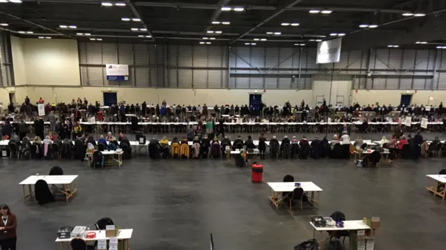 Peterborough constituency's election count