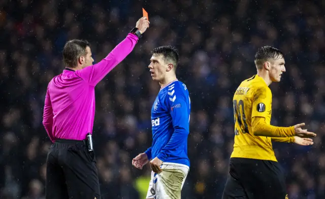 Ryan Jack red card
