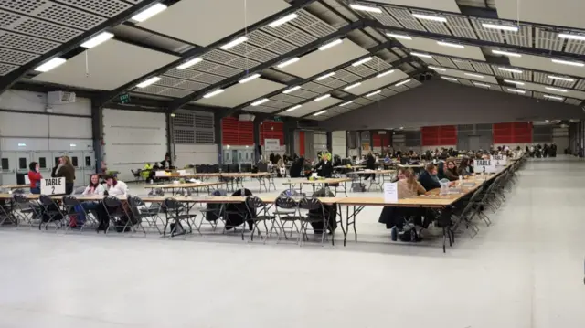 Counting at Norfolk Showground