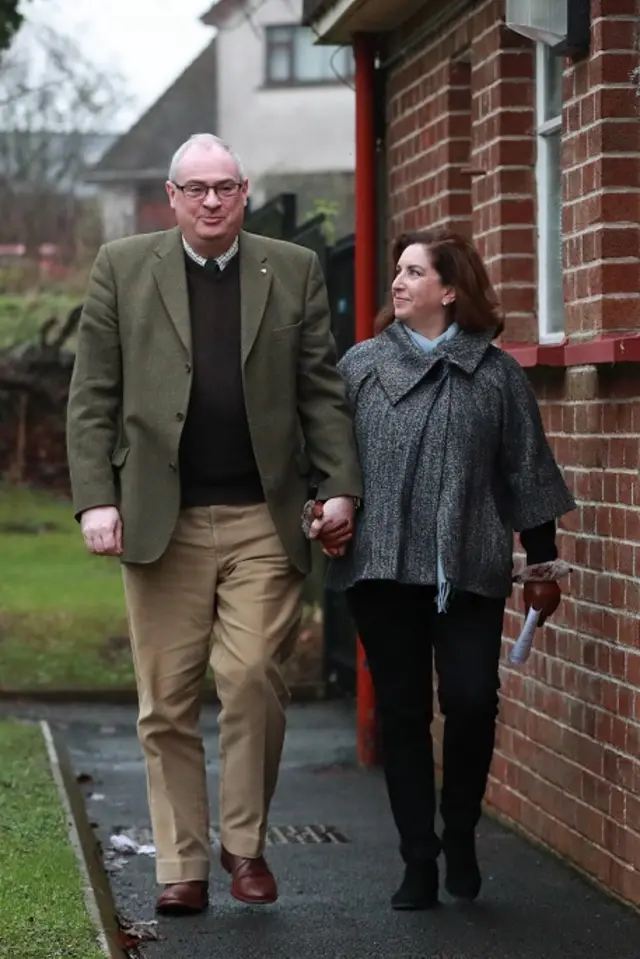 Ulster Unionist leader Steve Aiken with his wife Beth