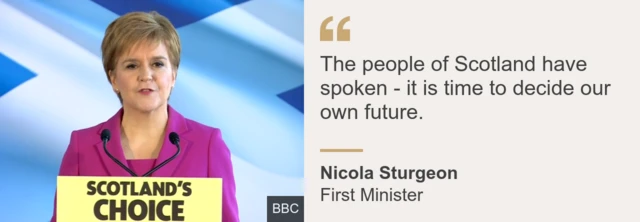 "The people of Scotland have spoken - it is time to decide our own future." - Sturgeon