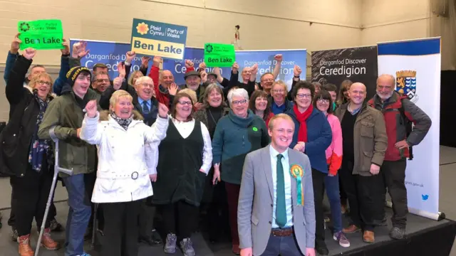 Ben Lake and supporters