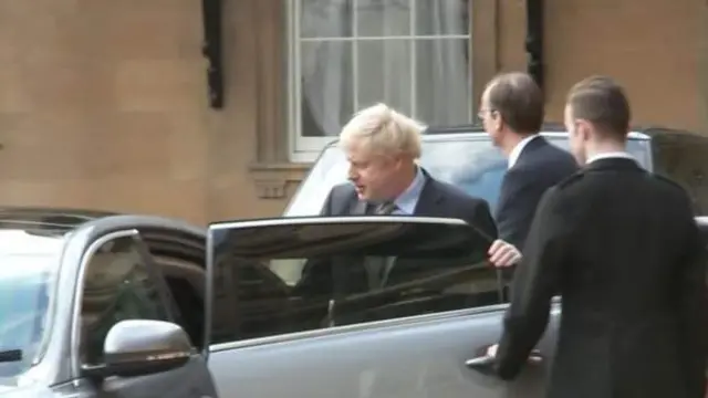 Johnson getting in car