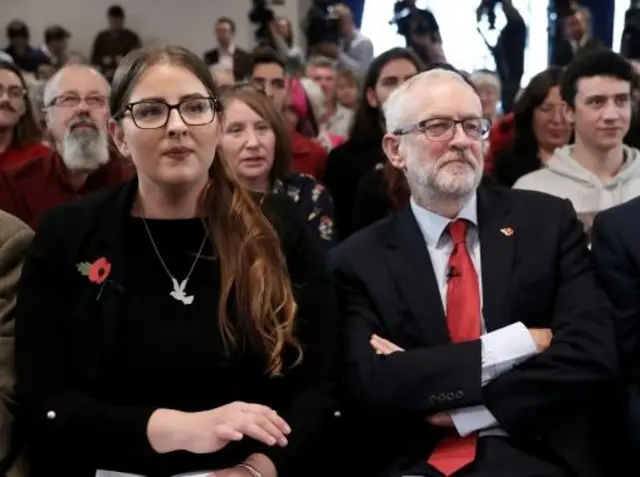 Laura Pidcock with Jeremy Corbyn