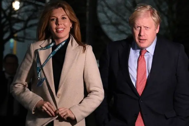 Carrie Symonds and Boris Johnson