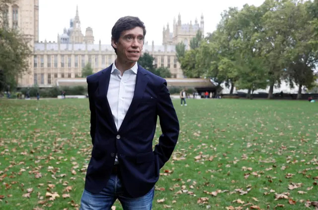 MP Rory Stewart, former Conservative cabinet member, poses outside Westminster Palace, London,