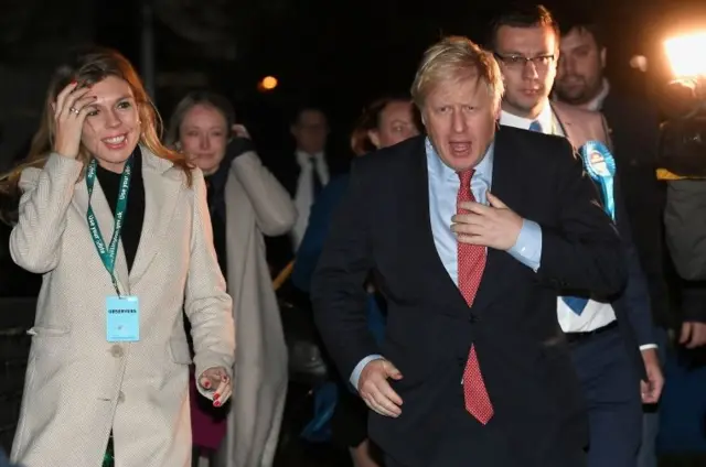 Carrie Symonds and Boris Johnson