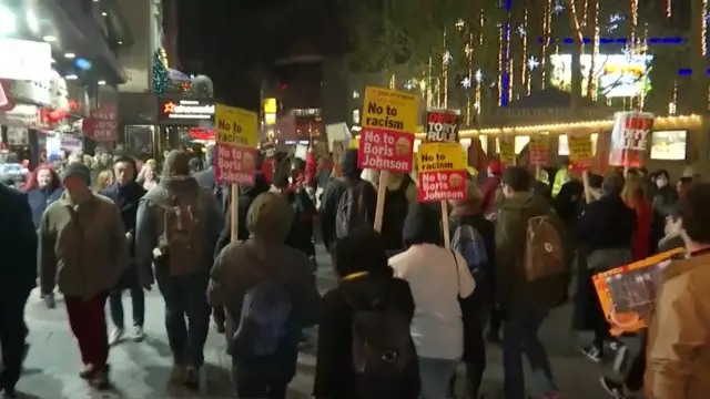 Anti-Boris Johnson protest in central London