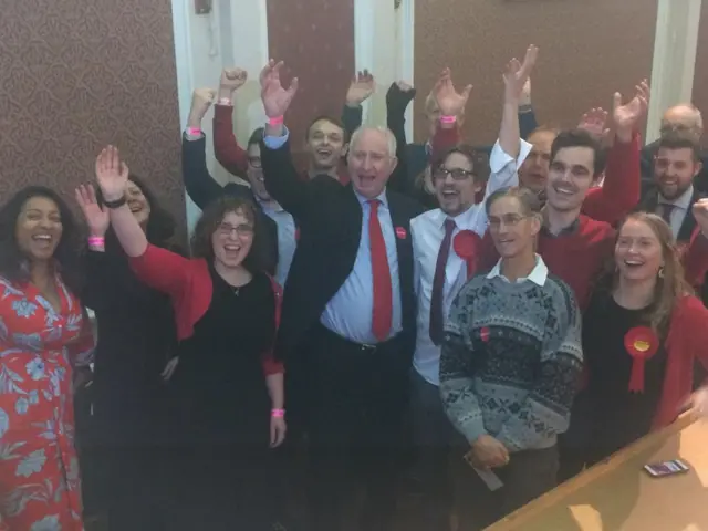 Labour celebrate win in Cambridge