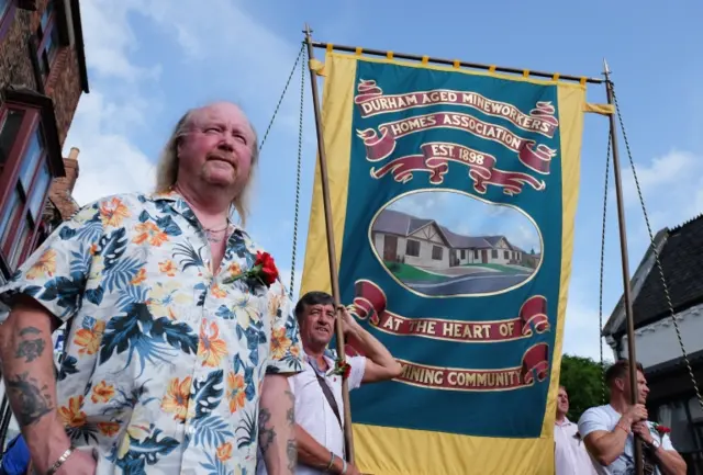 Marchers at the Durham Miners' Gala in 2016