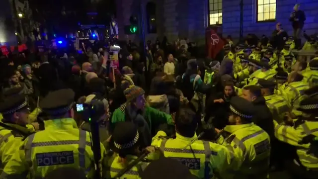 Protest in central London