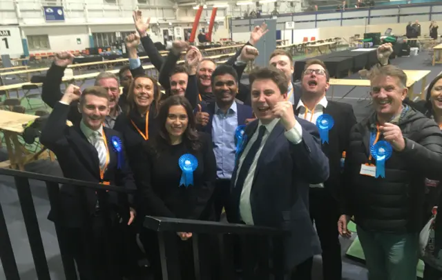 Conservatives celebrating victories in Sandwell