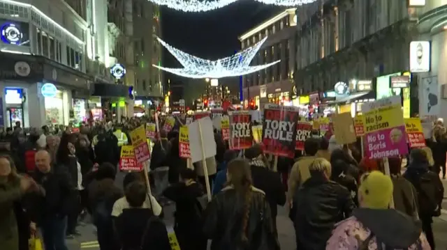 Protester in central London