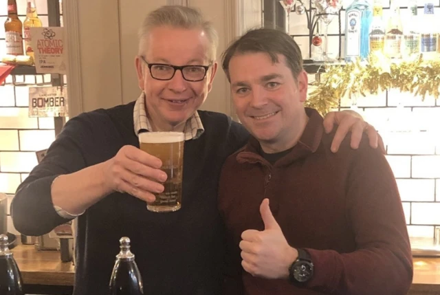 Leigh Higgins with Michael Gove