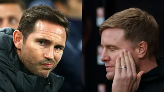 Frank Lampard and Eddie Howe collage