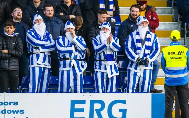 Kilmarnock fans get into the Christmas spirit