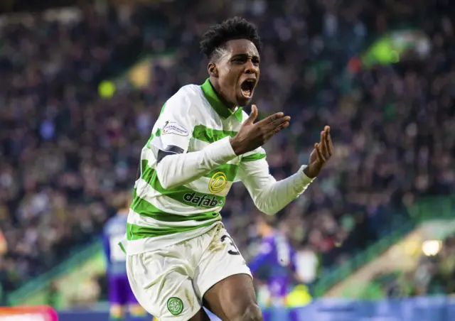 Celtic's Jeremie Frimpong celebrates