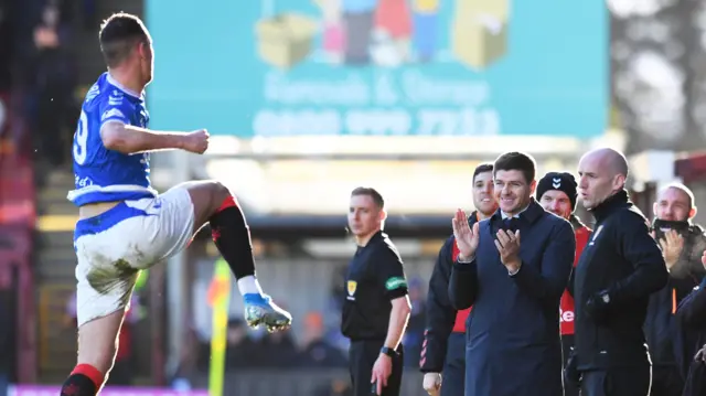 Rangers' Nakita Katic celebrates