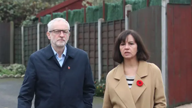 Jeremy Corbyn and Caroline Flint