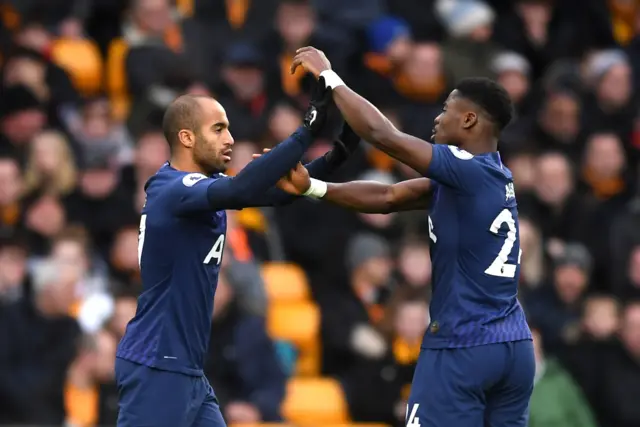 Lucas Moura celebrates