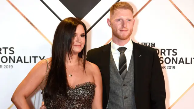 Clare Ratcliffe and Ben Stokes arriving for the BBC Sports Personality of the year 2019 at The P^J Live, Aberdeen