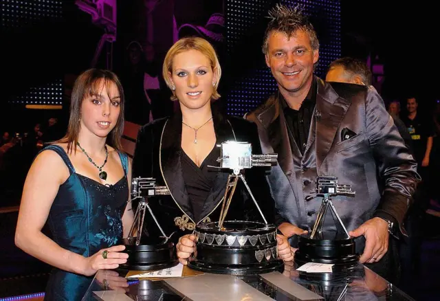 Zara Phillips with Beth Tweddle and Darren Clarke