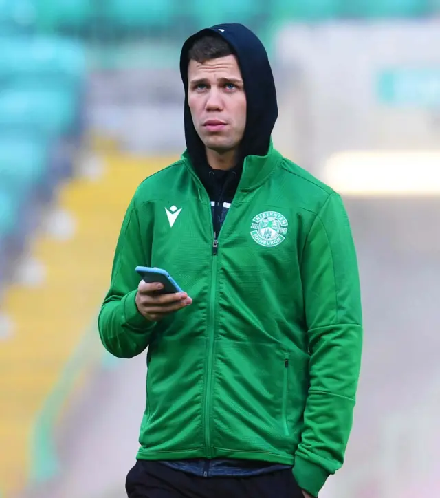 Hibs striker Florian Kamberi