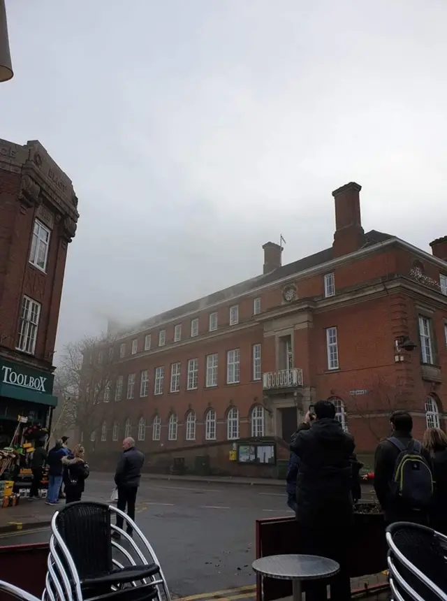 Smoke at the Town Hall