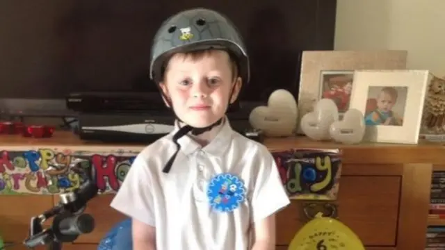 Daniel Gourlay, now 12, pictured around the time he was first restrained according to his mother Barbara