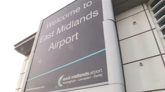 East Midlands Airport sign