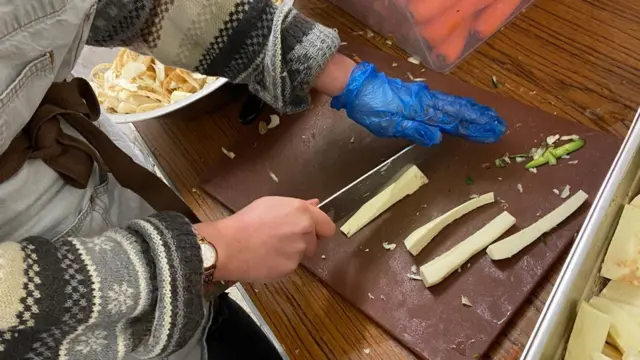 Chopping vegetables