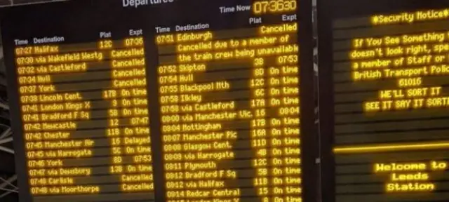 Departures board