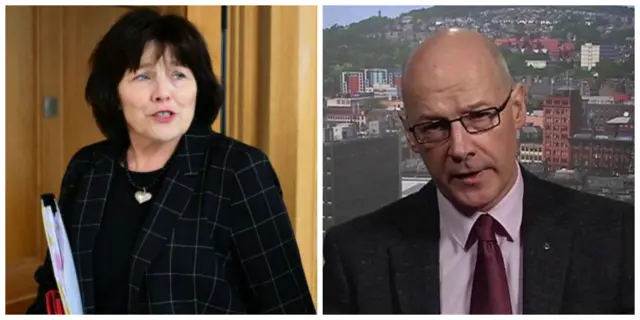 Jeane Freeman and John Swinney