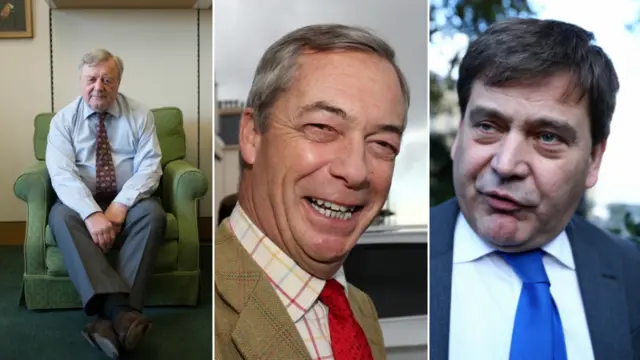 Ken Clarke, Nigel Farage and Andrew Bridgen