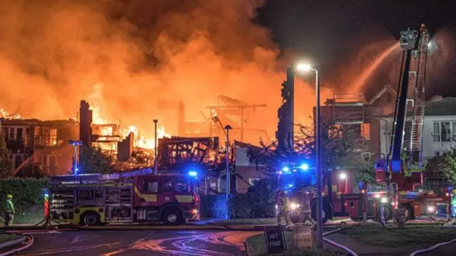 Fire crews were called to Beechmere residential apartments in Crewe on 8 August