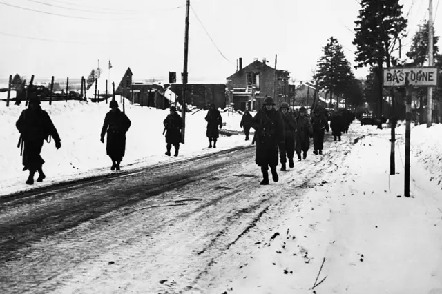 American soldiers during the Battle of the Bulge