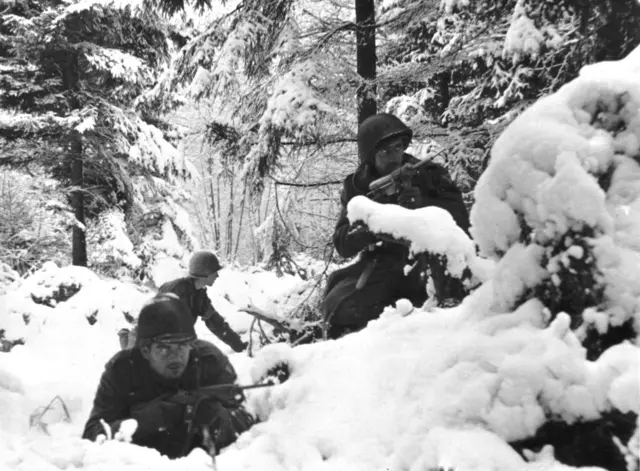 American soldiers during the Battle of the Bulge