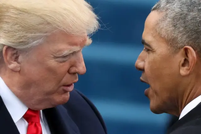 Donald Trump and Barack Obama