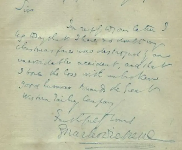 Letter written by Charles Dickens