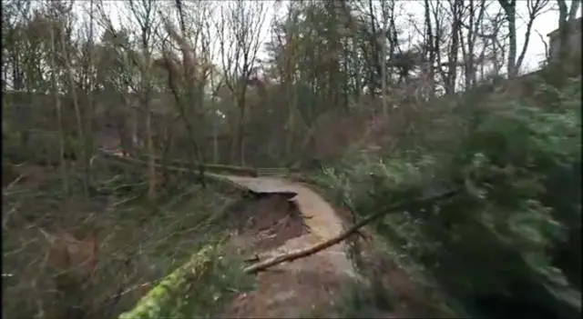 Damaged Abney road