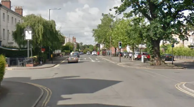 Junction of Rugby Road and Guys Cliffe Road