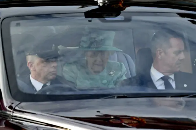 Queen leaves Buckingham Palace