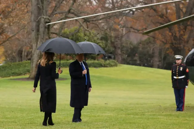 US President Donald Trump and First Lady Melania Trump