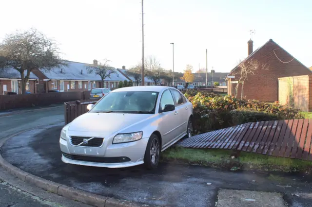 Car crash on Thorndike Avenue, Alvaston, Derby