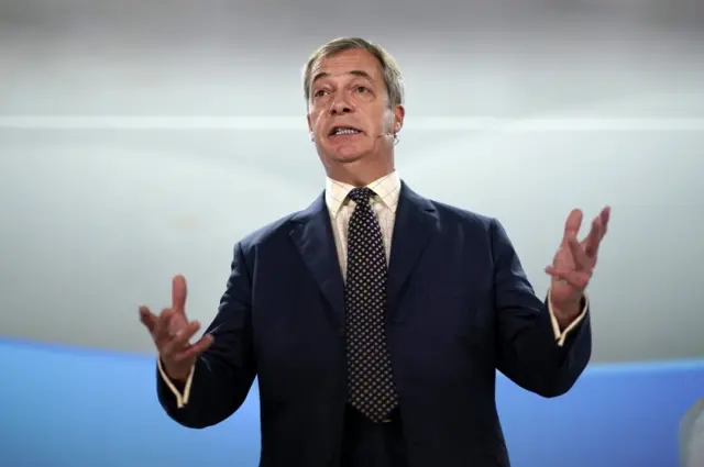 Brexit Party leader Nigel Farage