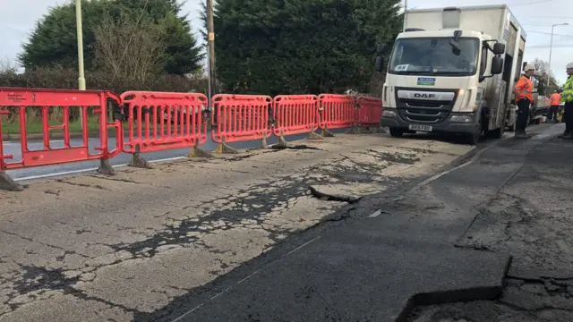 Damaged road