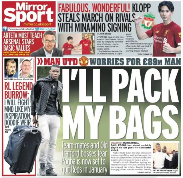 Daily Mirror back page