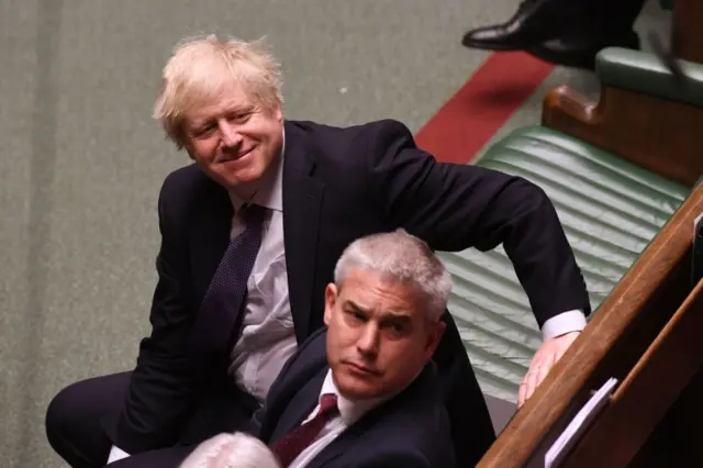 Boris Johnson and his Brexit Secretary Steve Barclay